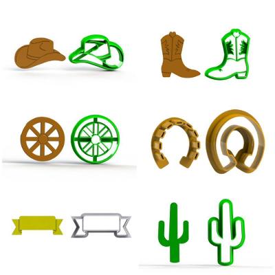 Cortador Kit Boiadeira Gaúcha Country Plástico PLA 6cm Transparente 6 Unidades HB Formas