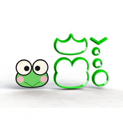 Cortador Hello Kitty - Keroppi Sapo Modular Plástico PLA 5CM Transparente 1 Unidade HB Formas