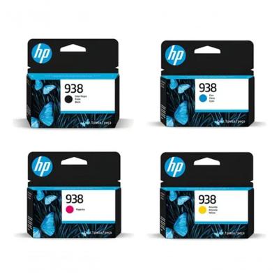 Cartucho de Tinta HP 938 Kit 4 Cores Preto Magenta Ciano Amarelo Rendimento 1.250 e 800 Páginas HP