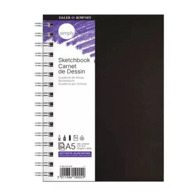 Caderno Sketchbook Espiral Capa Dura A5 54 Folhas Daler Rowney Branco