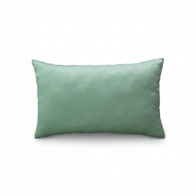 Capa de Almofada Baguete Poá com Estampa Geométrica Verde Menta 53cm X 33cm com Zíper Invisível