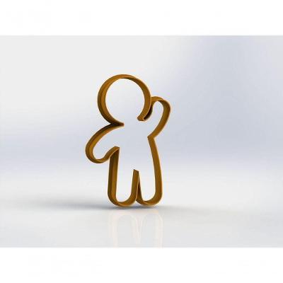 Cortador de Biscoito Shrek em Plástico PLA 5CM Verde HB Formas e Cortadores