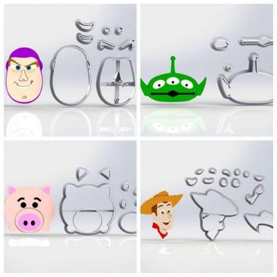 Cortador Kit Toy Story 4 Modelos Modulares Plástico PLA 7CM 5,5CM HB Formas e Cortadores