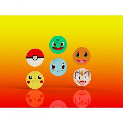 Cortador Kit Pokemon Plástico PLA 6CM 6 Modelos HB Formas e Cortadores