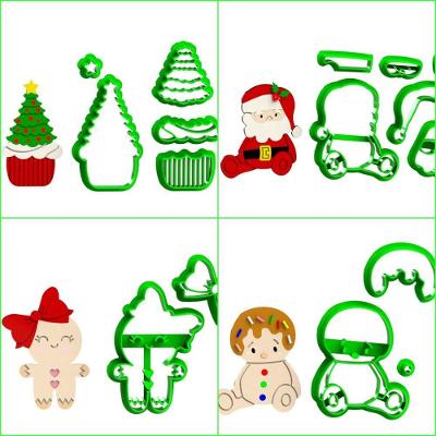 Cortador Kit Natal 4 Modelos Modulares Plástico PLA 6CM Kit HB Formas e Cortadores