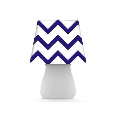 Luminária Abajur de Mesa Grande Zig Zag com Luz Difusa e Capa Removível Bivolt