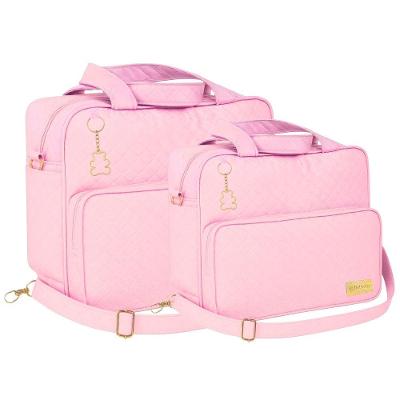 Kit Bolsa Maternidade Dulini Baby CRA2 Design Elegante e Funcional Rosa Baby Estilo