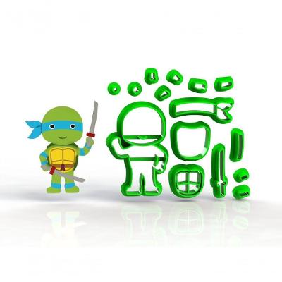 Cortador Tartaruga Ninja Mod 4 Plástico PLA 5CM HB Formas e Cortadores