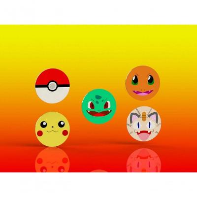 Cortador Kit Pokemon 5 Modelos Modulares Plástico PLA 6CM Transparente 5 Unidades HB Formas