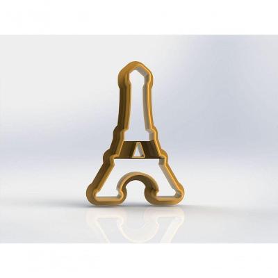 Cortador Torre Eiffel Plástico PLA 5CM para Pasta Americana HB Formas e Cortadores