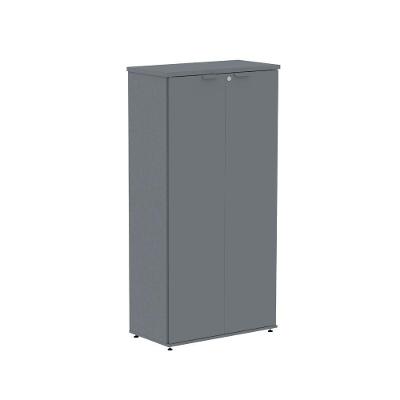Armário para Escritório P25 2 Portas Pivotantes 3 Prateleiras 79CM Grafite Pandin