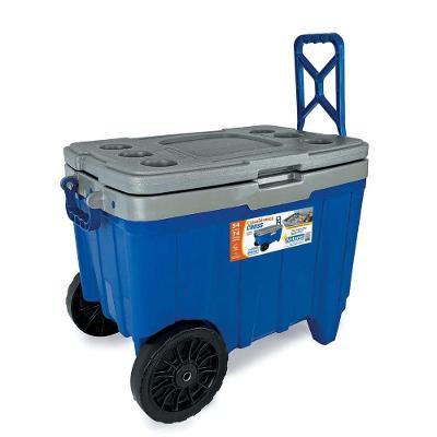 Caixa Térmica CROSS 54L com Rodas Grandes para Praia e Camping Azul Antares