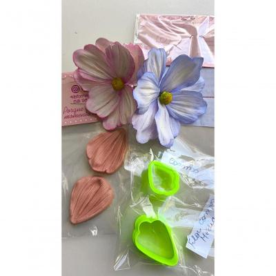 Kit Flores Cosmos Molde de Silicone 3d com Cortadores HB Formas e Cortadores