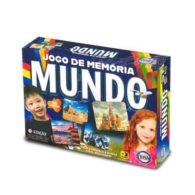 Jogo de Memória Mundo Estimula Atenção Amarelo Toia 50 Peças