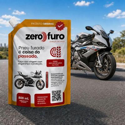Selante Preventivo para Pneus para Moto e Bike Elétrica 800ML Sela Automático Zero Furo