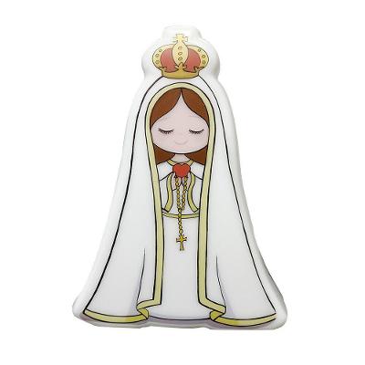 Luminária Nossa Senhora de Fátima com Iluminação Bivolt para Oratório Branco Design Religioso 15CM