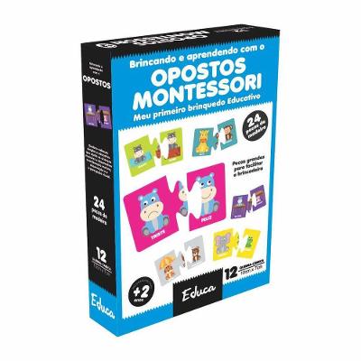 Quebra-cabeça Educativo Brincando e Aprendendo Q.c Opostos com 24 Peças Grandes MDF