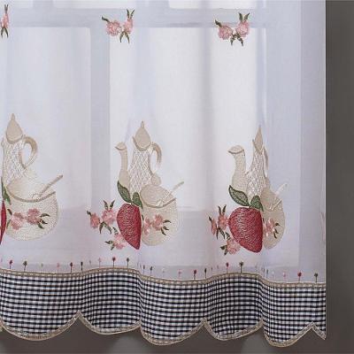 Cortina Doce Lar Bule 2,00x1,40M Poliéster para Cozinha Bege