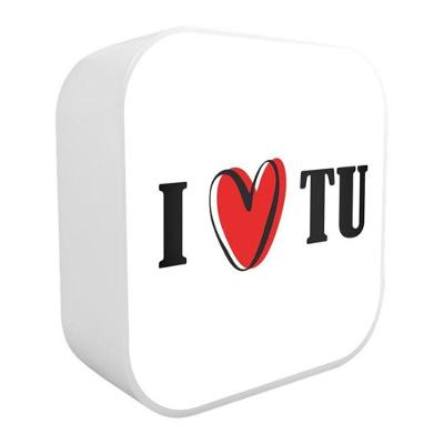 Luminária I Love Tu com Luz Difusa para Decoração Bivolt 23CM
