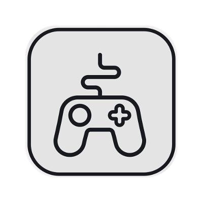 Luminária Gamer Light com Luz Difusa e Design de Controle de Videogame Bivolt Branco