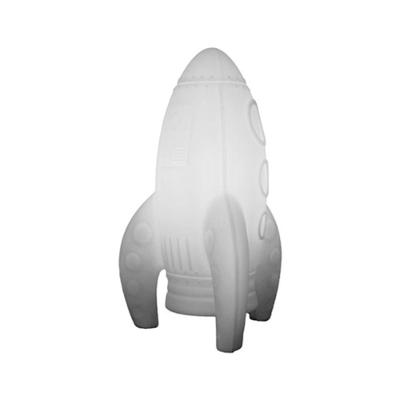 Luminária Foguete Espacial Luz Difusa Ideal Leitura Decoração Infantil Bivolt Branco