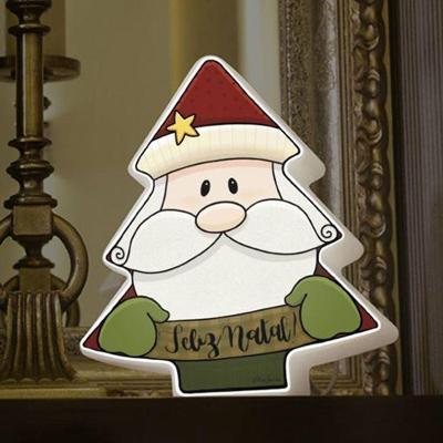 Luminária Árvore de Natal - Papai Noel Iluminação Suave Compatível com LED Branco Bivolt