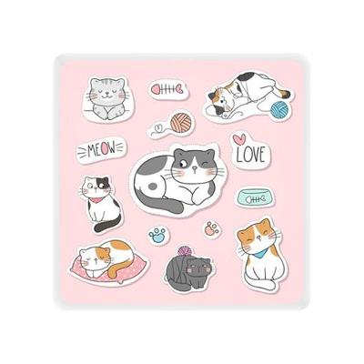 Luminária Box Slim Cat Cut Love com Luz Difusa e USB Bivolt 18CM