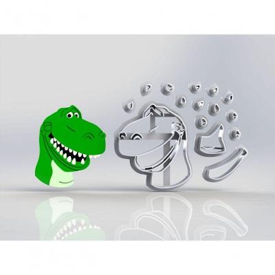 Cortador Rex Toy Story Plastico PLA 7CM Pasta Americana HB Formas e Cortadores