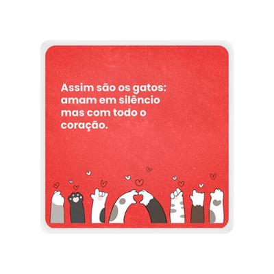 Luminária Box Slim Cat Cut Red USB com Luz Difusa e Alimentação Via USB Bivolt 18CM