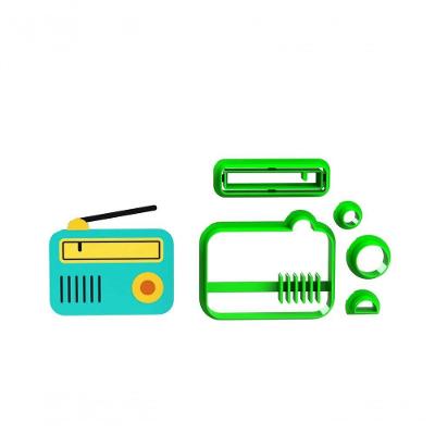 Cortador Rádio Discoteca Modular Plástico PLA 6CM Transparente 1 Unidade HB Formas e Cortadores