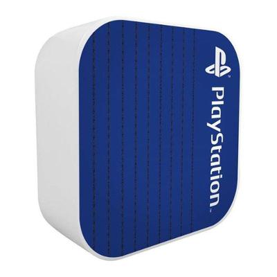 Luminária Box Playstation Blue Vetical Icon com Luz Difusa e Design Decorativo Azul Bivolt