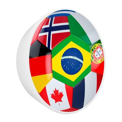 Luminária de Parede Bandeiras Mundiais com Iluminação Indireta Design Decorativo 25CM