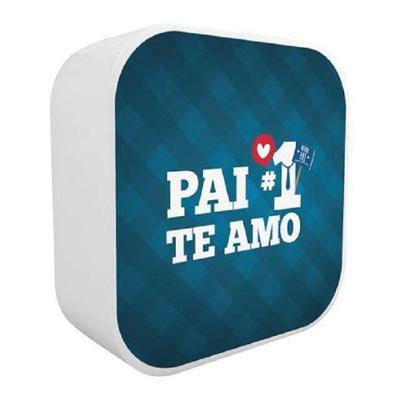 Luminária Box Pai Number 1 com Luz Difusa para Leitura e Instalação na Parede 23CM Bivolt