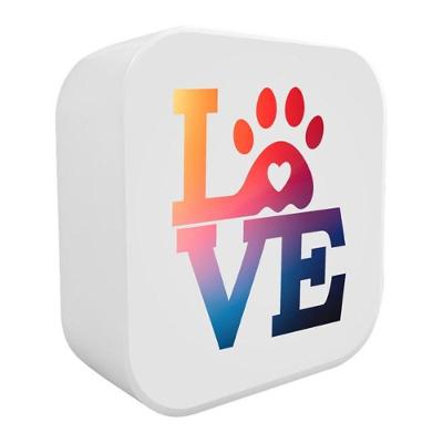 Luminária Box Love Pet Decorativa com Luz Difusa para Leitura Bivolt Compatível com Lâmpada LED