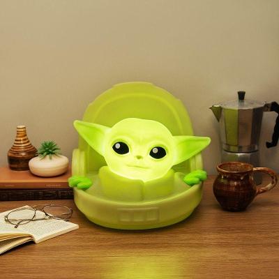 Luminária Baby Yoda Star Wars com Iluminação Decorativa Bivolt Verde