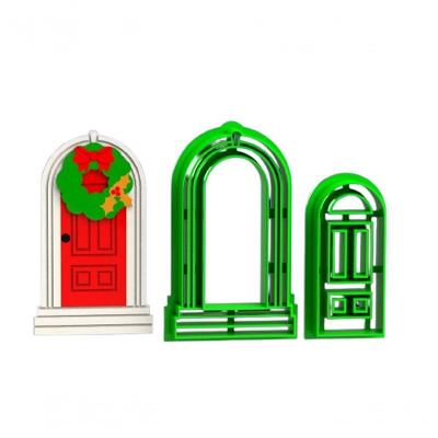 Cortador Porta de Natal (Natalina) Plástico PLA 7CM Transparente HB Formas e Cortadores