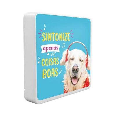 Luminária Box Slim Sintnize Coisas Boas Luz Difusa USB Bivolt