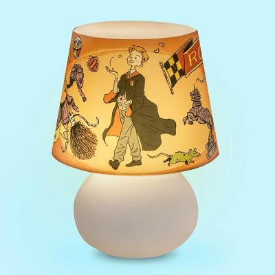 Luminária Abajur de Mesa Ron Weasley Decorativa Harry Potter Branco Bivolt