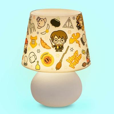 Luminária Abajur de Mesa Harry Potter Icons com Design Inspirado na Saga Branco
