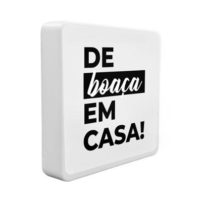 Luminária Box Slim de Boaça com Luz Difusa e USB Bivolt 18CM