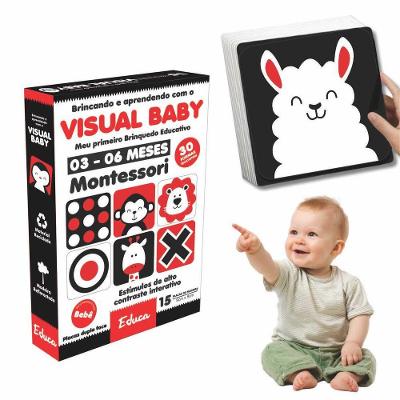 Jogo Educativo para Bebê Visual Baby 03-06 Meses Desenvolve Raciocínio e Percepção com Imagens