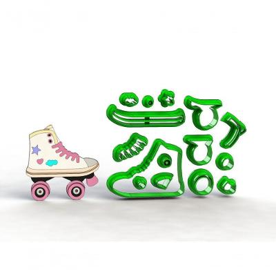 Cortador Patins Modular Plástico PLA 5CM Transparente 1 Unidade HB Formas e Cortadores