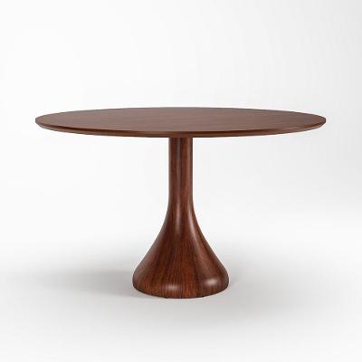 Mesa de Jantar Dubai Redonda MDF 140CM Castanho Seiva Cosméticos