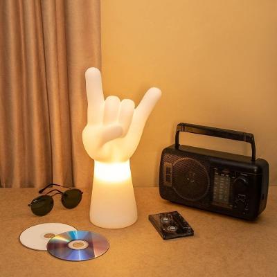 Luminária Mão Roqueira Fun Light com Luz Difusa e Iluminação Baixa Branco Bivolt