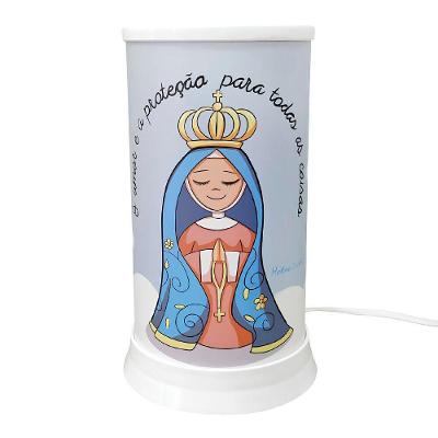 Luminária Nossa Senhora Hug Luz Noturna com Leds 5V Iluminação Suave Plug USB 14CM