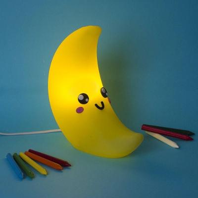 Luminária Lua Iluminação Difusa Decorativa Quartos Infantis Leitura Amarelo Bivolt
