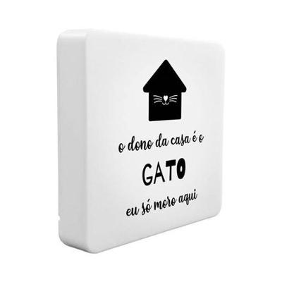Luminária Box Slim o Dono É o Gato Luz Difusa USB Bivolt 18CM
