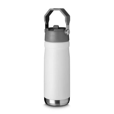 Garrafa Térmica com Alça e Bico 650ml Aço Inox Parede Dupla para Bebidas Quentes Branca 650ML