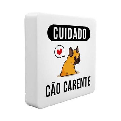 Luminária Box Slim Cão Carente USB com Luz Difusa Bivolt 18CM