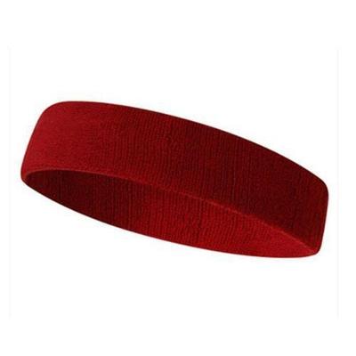 Faixa de Cabeça Esportiva Elástica Alta Absorvente de Suor Vermelho OEM